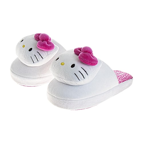 Coca-cola Hello Kitty Womens Hello Kitty Slip Resistant Slip-on Slippers In White