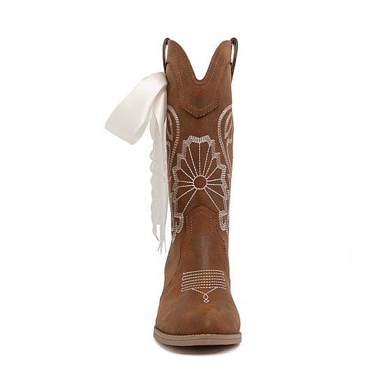 Sugar Womens Tammy Bows Stacked Heel Cowboy Boots
