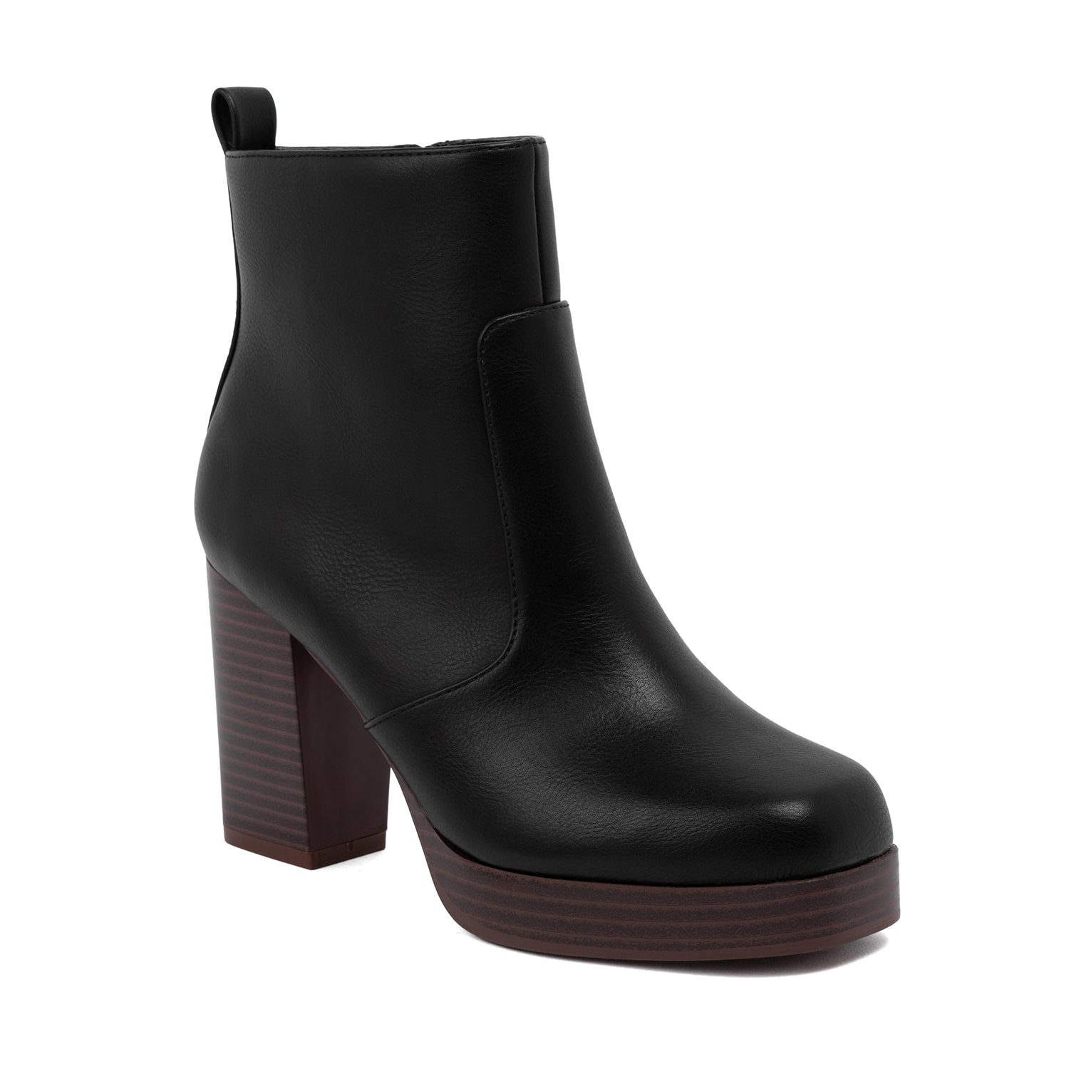 Sugar Womens Willow Stacked Heel Booties