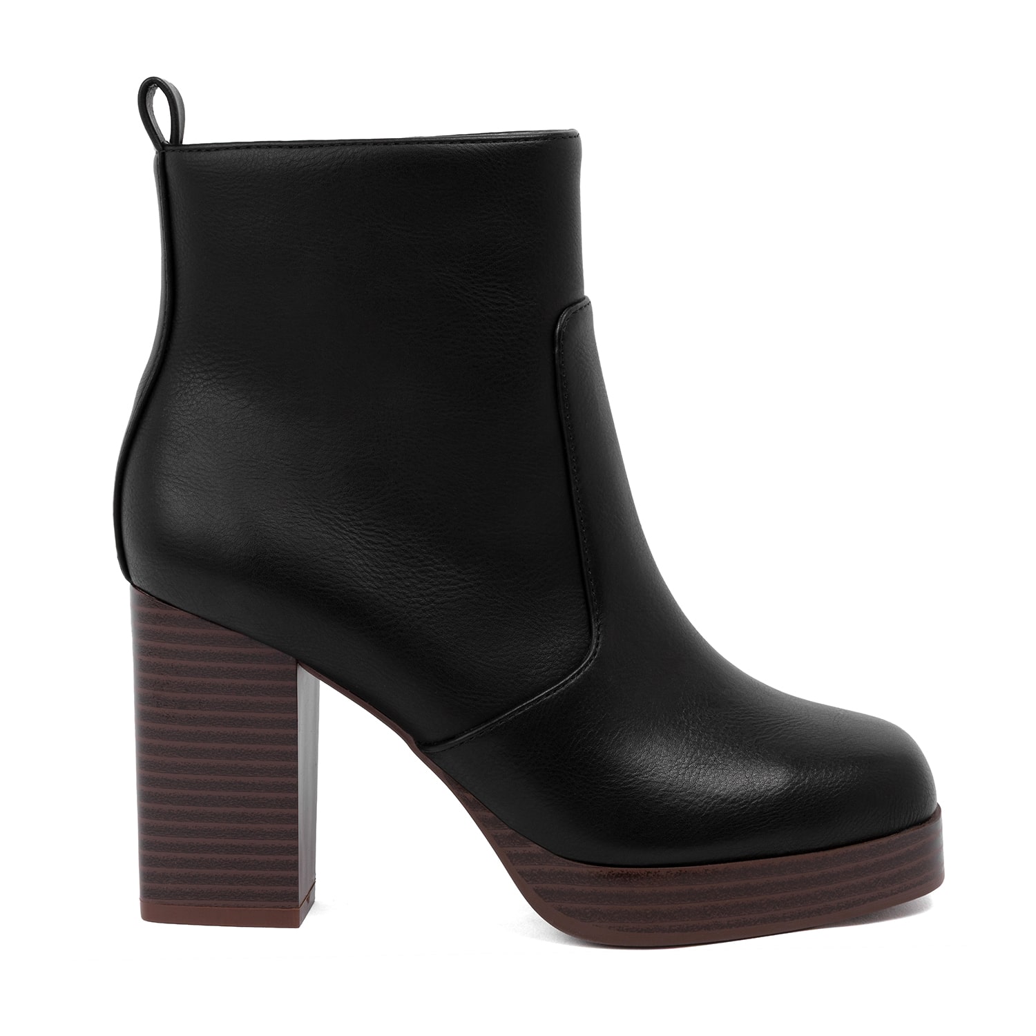 Sugar Womens Willow Stacked Heel Booties