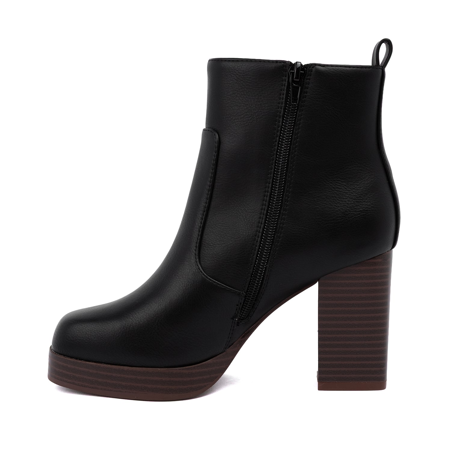 Sugar Womens Willow Stacked Heel Booties