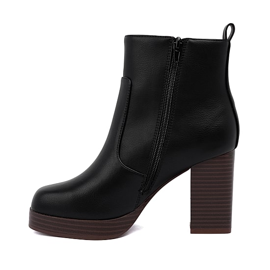 Sugar Womens Willow Stacked Heel Booties
