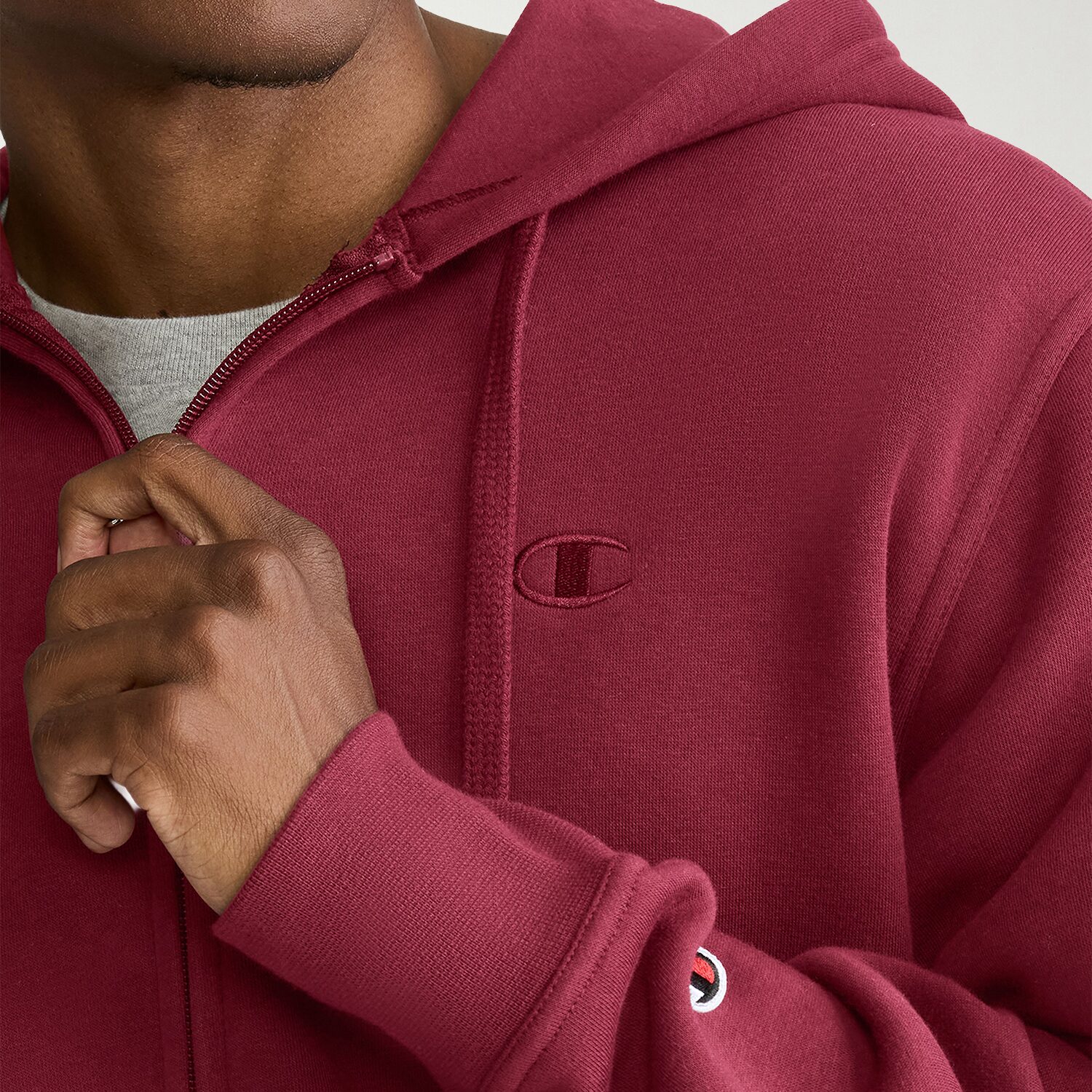 Champion Sweatshirt Mens Long Sleeve Zipper Active Hoodie