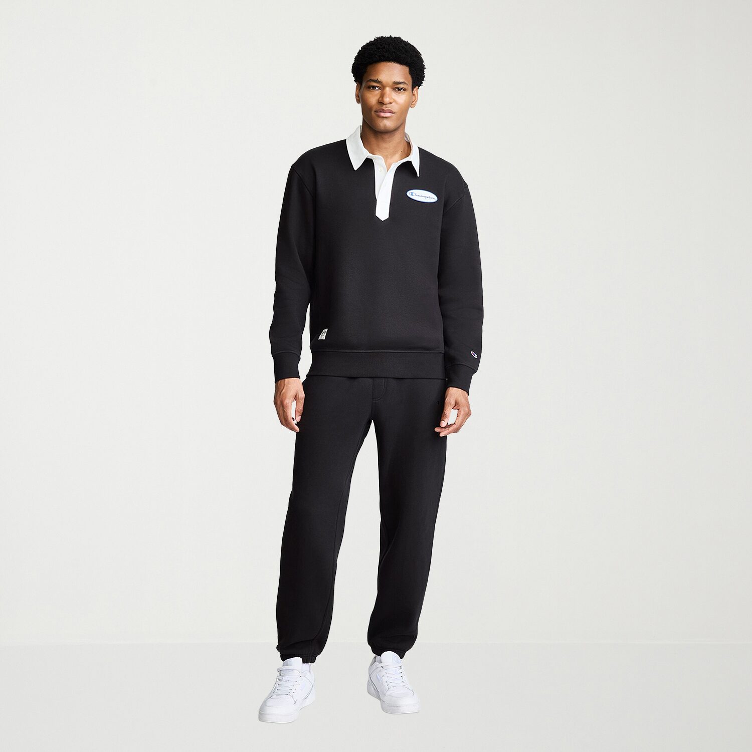 Champion Mens Long Sleeve Classic Fit Rugby Shirt