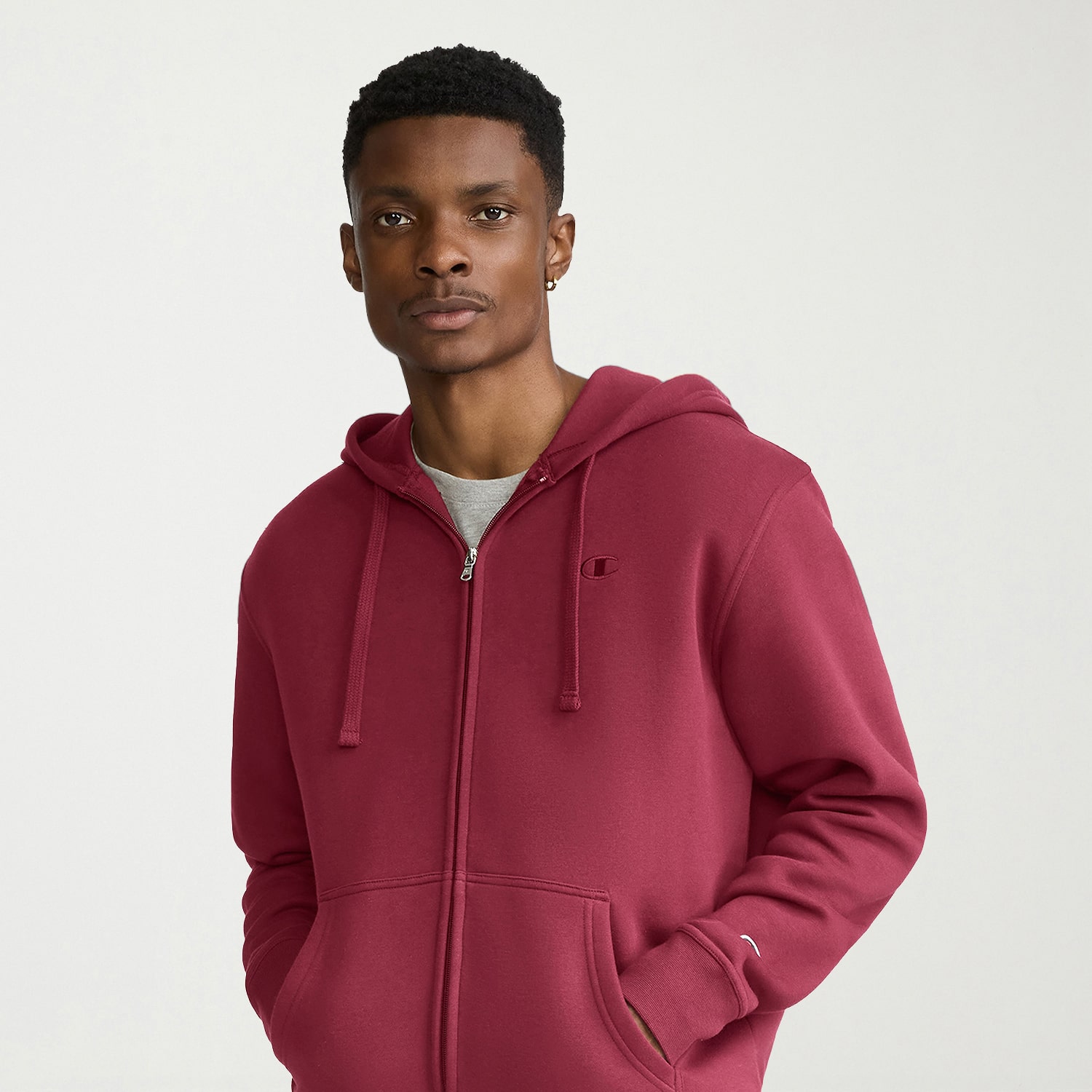 Champion Sweatshirt Mens Long Sleeve Zipper Active Hoodie