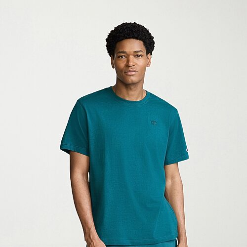 Champion Mens Round Neck Short Sleeve T-Shirt, Xx-large, Blue