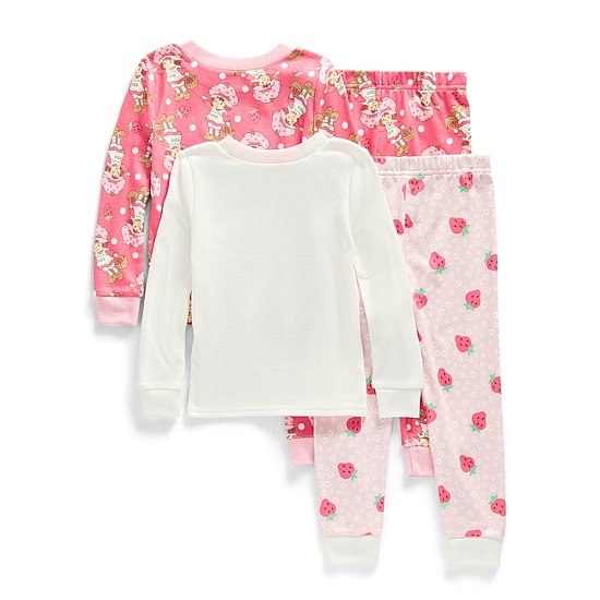 Toddler Girls Strawberry Shortcake Crew Neck Long Sleeve 4-pc. Pajama Set
