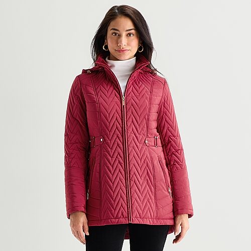 Gallery Womens Midweight Quilted Jacket In Red