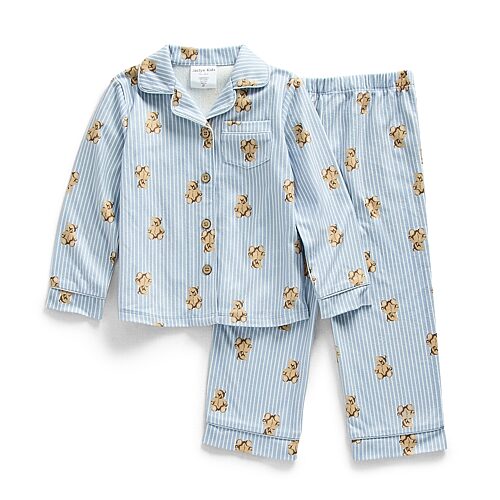 Jaclyn Babies' Toddler Boys Long Sleeve 2-pc. Pajama Set In Blue