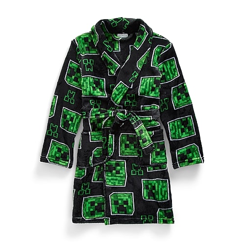 Licensed Properties Little & Big Kid Boys Minecraft Long Sleeve Pajama Set In Black