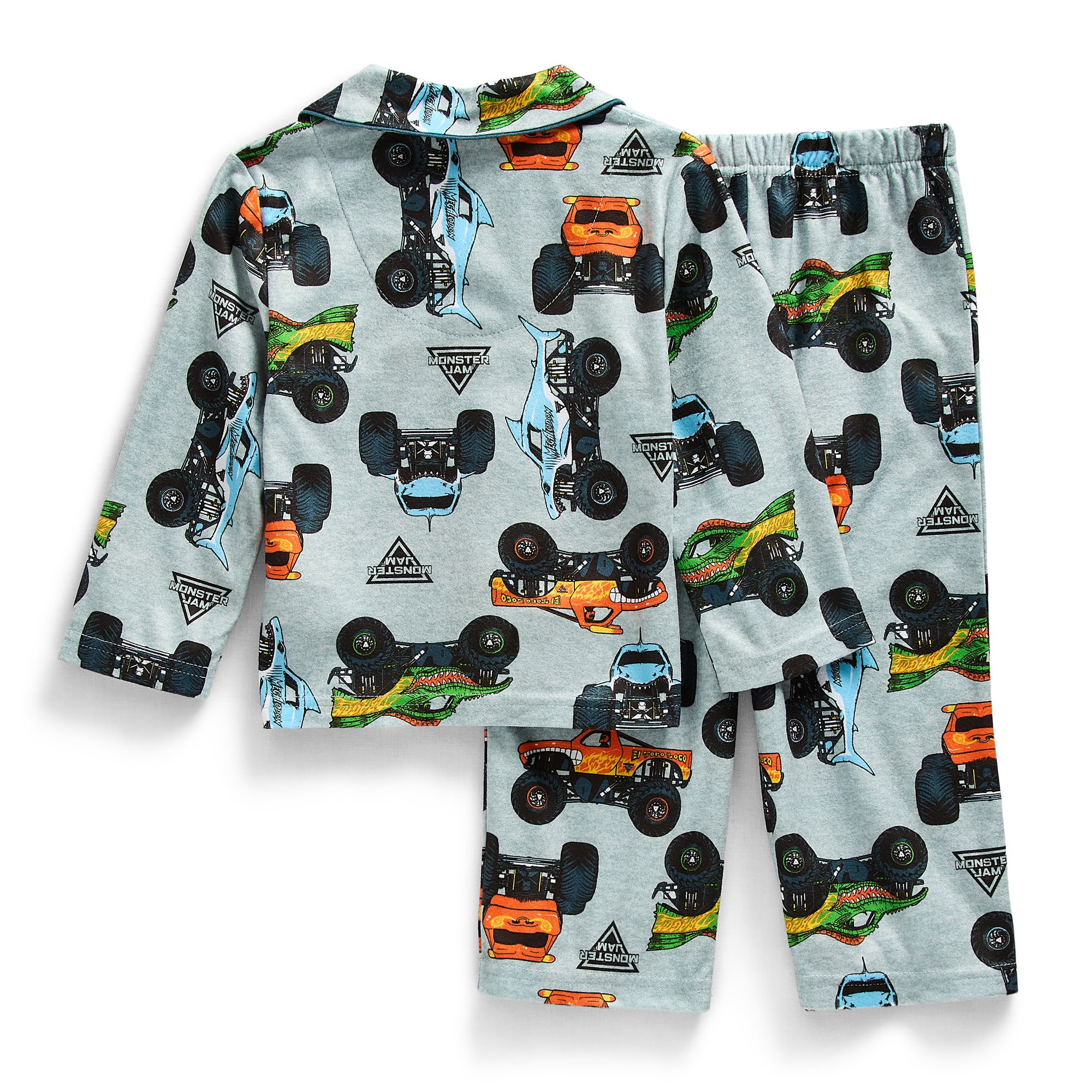 Boys Licensed Pajamas Toddler Monster Jam Long Sleeve 2-pc. Pajama Set