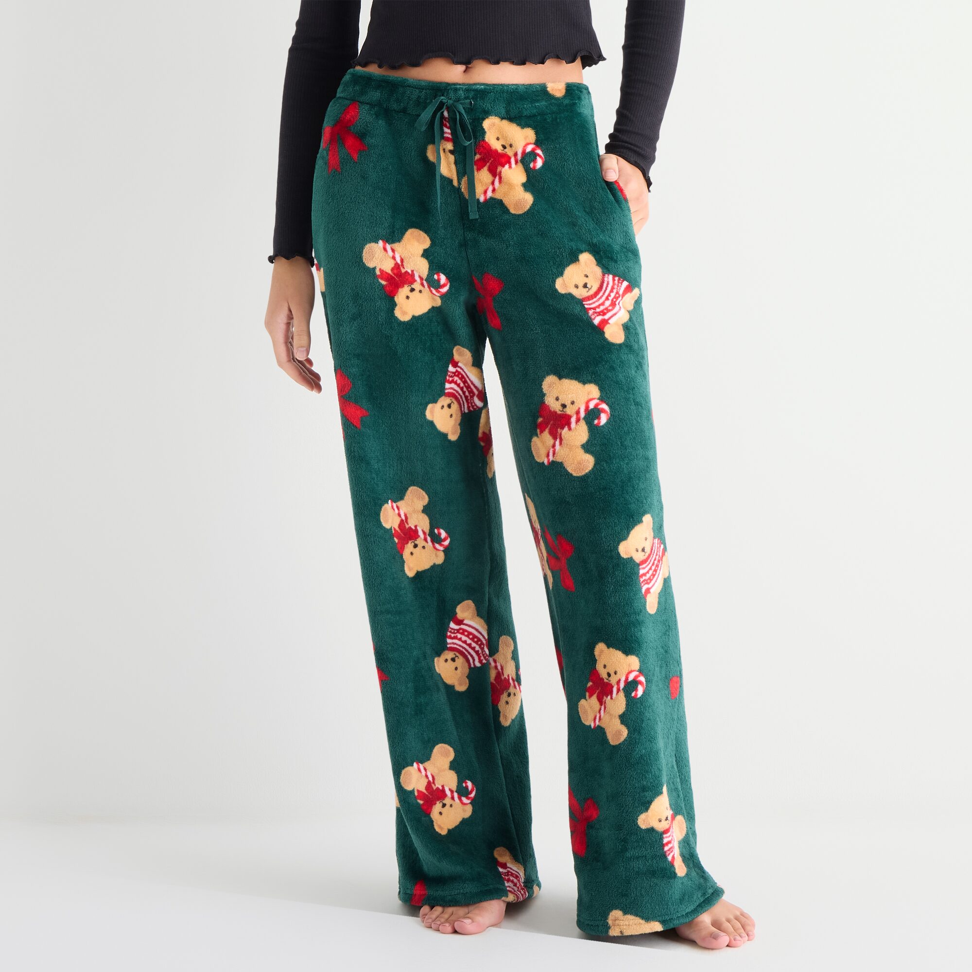 Arizona Womens Juniors Fleece Pajama Pants