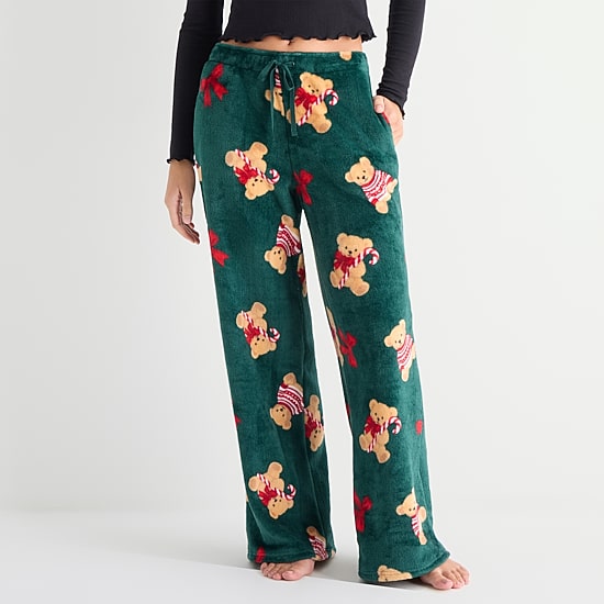 Arizona Womens Juniors Fleece Pajama Pants