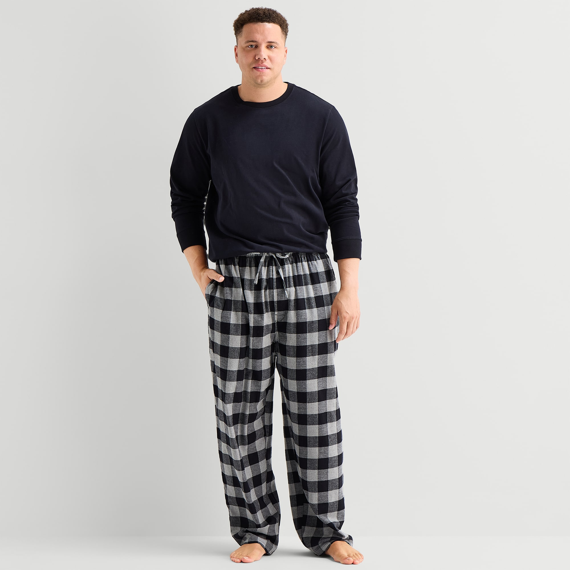 St. John's Bay Mens Big and Tall Flannel Pajama Pants