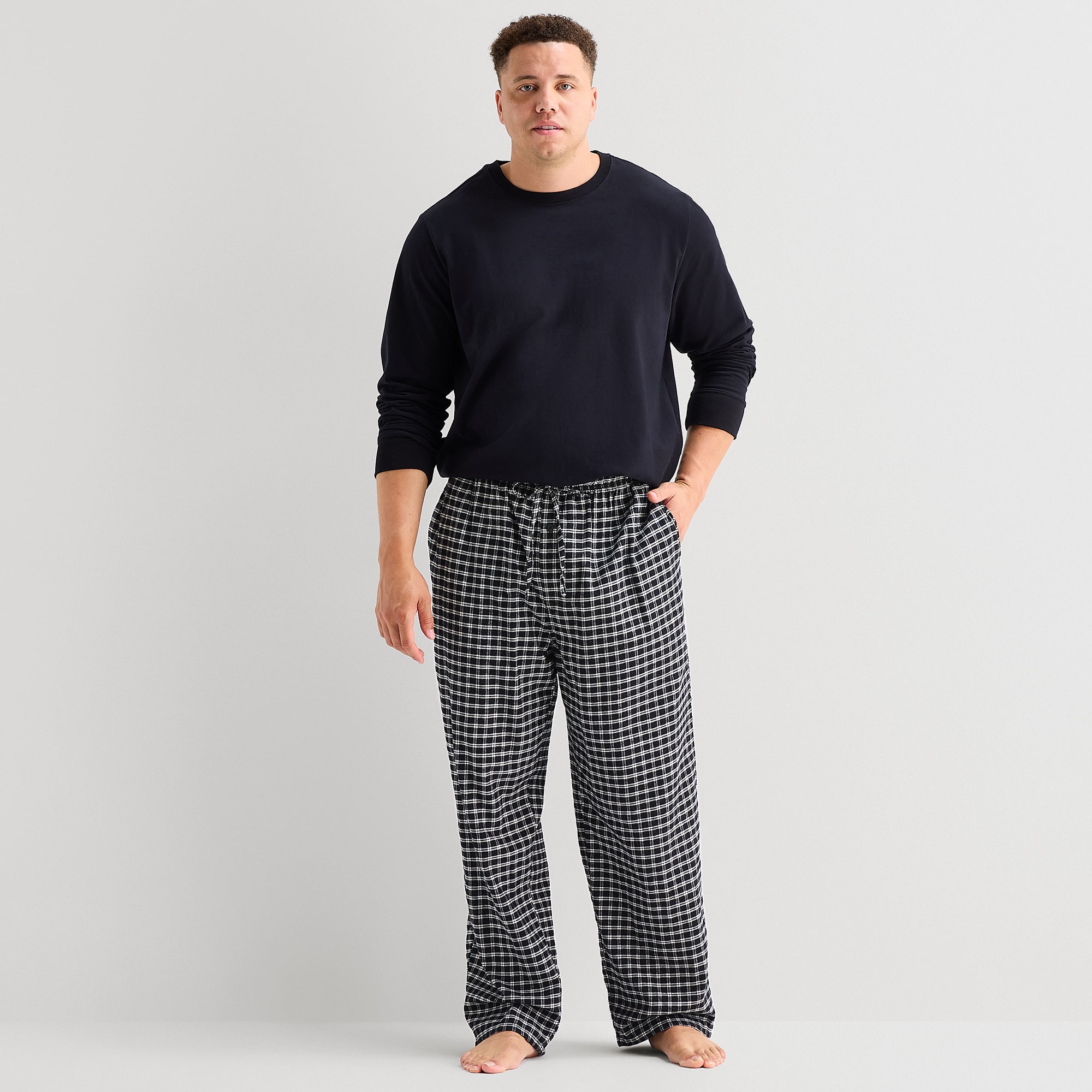 St. John's Bay Mens Big and Tall Flannel Pajama Pants