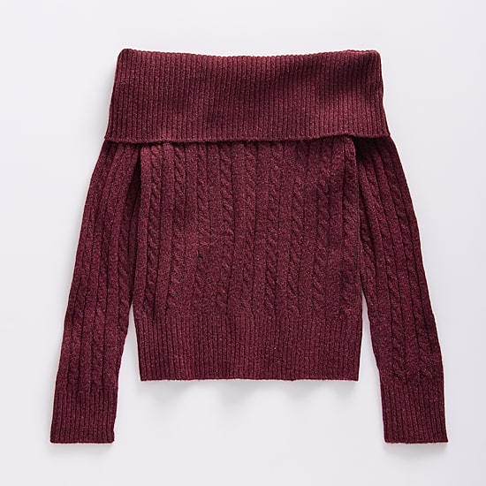 Eyeshadow Big Kid Girls Long Sleeve Pullover Sweater