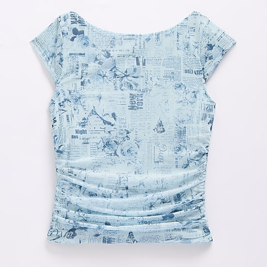 Eyeshadow Big Kid Girls Boat Neck Short Sleeve Blouse