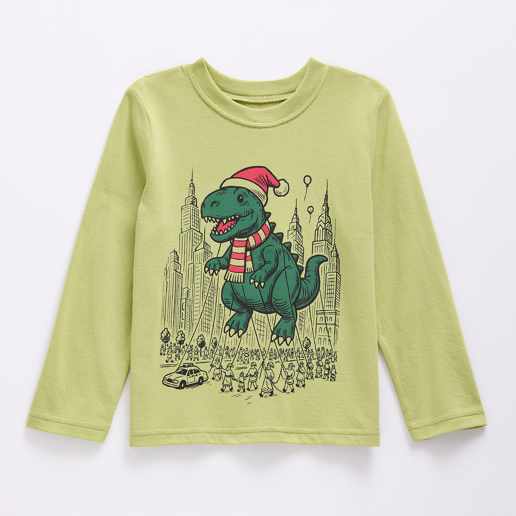 Okie Dokie Toddler & Little Boys Round Neck Long Sleeve Classic Fit Graphic T-Shirt