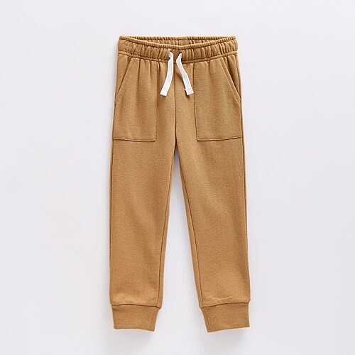 Okie Dokie Toddler & Little Boys Tapered Regular Fit Fleece Jogger Pant, 7, Brown