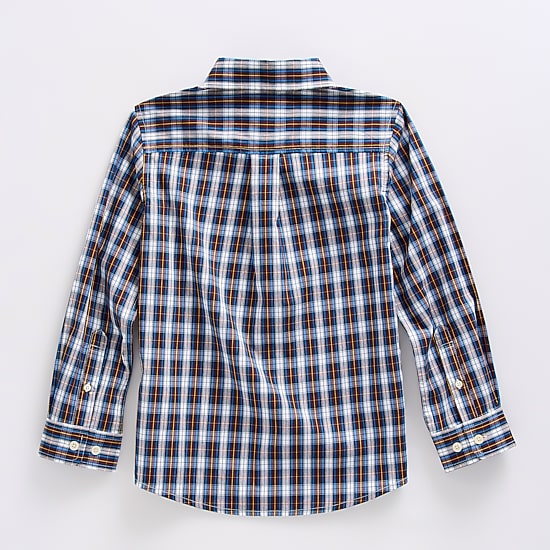 U.S. Polo Assn. Little & Big Kid Boys Long Sleeve Regular Fit Embroidered Button-Down Shirt