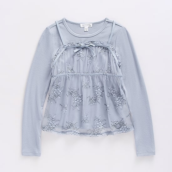 Eyeshadow Big Kid Girls Scoop Neck Long Sleeve Shirt Set