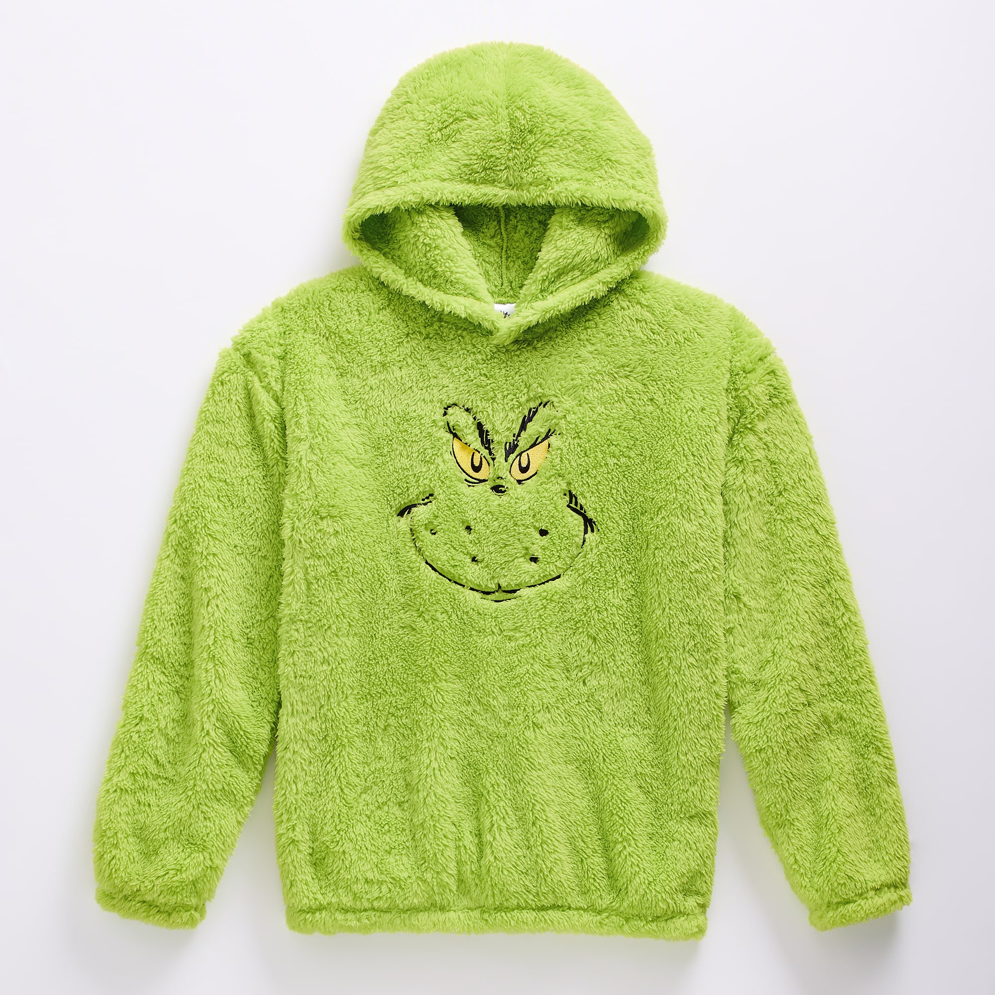 Sherpa Little & Big Kid Boys Long Sleeve Embroidered Grinch Hoodie