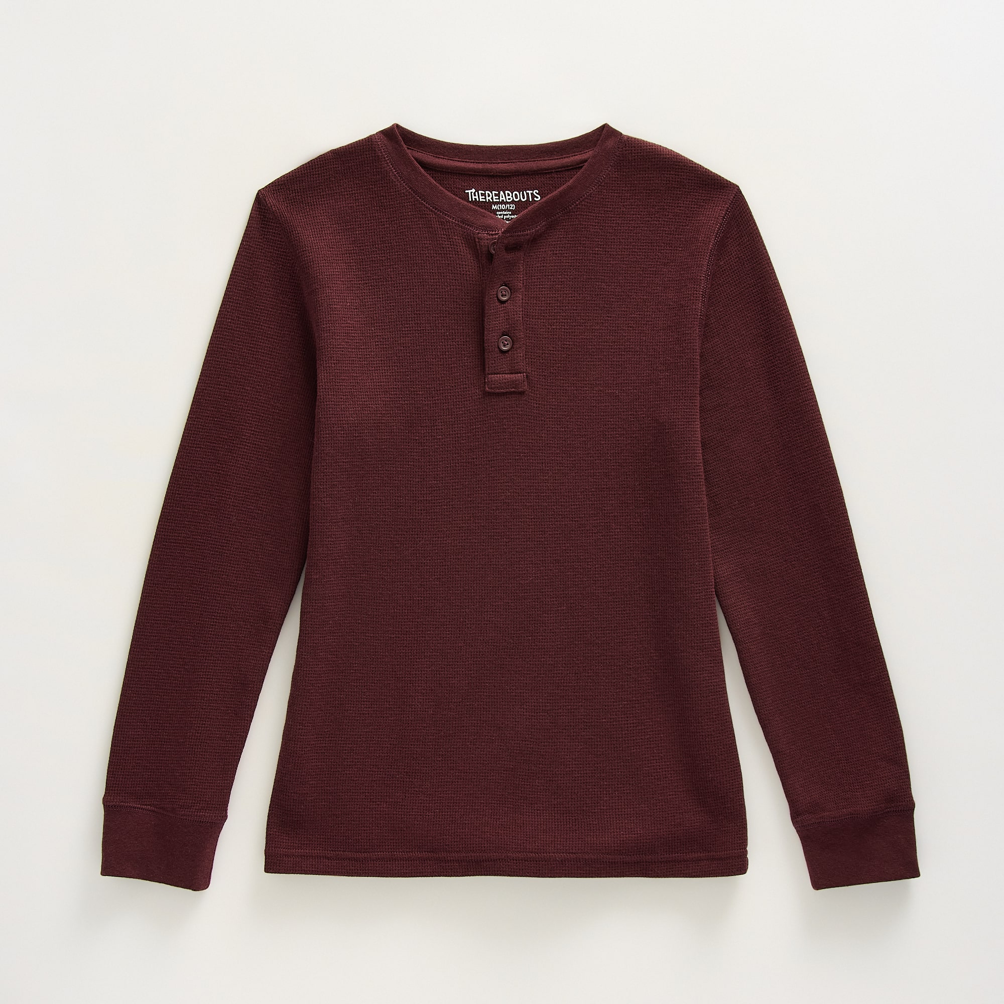 Thereabouts Little & Big Kid Boys Henley Neck Long Sleeve Regular Fit Thermal Top