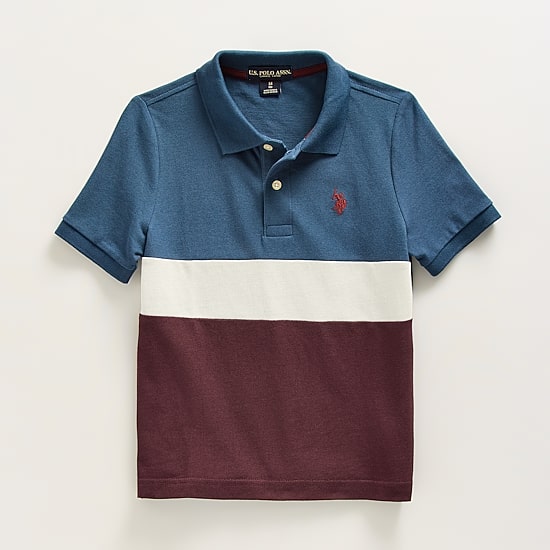 U.S. Polo Assn. Little & Big Kid Boys Short Sleeve Regular Fit Embroidered Polo Shirt