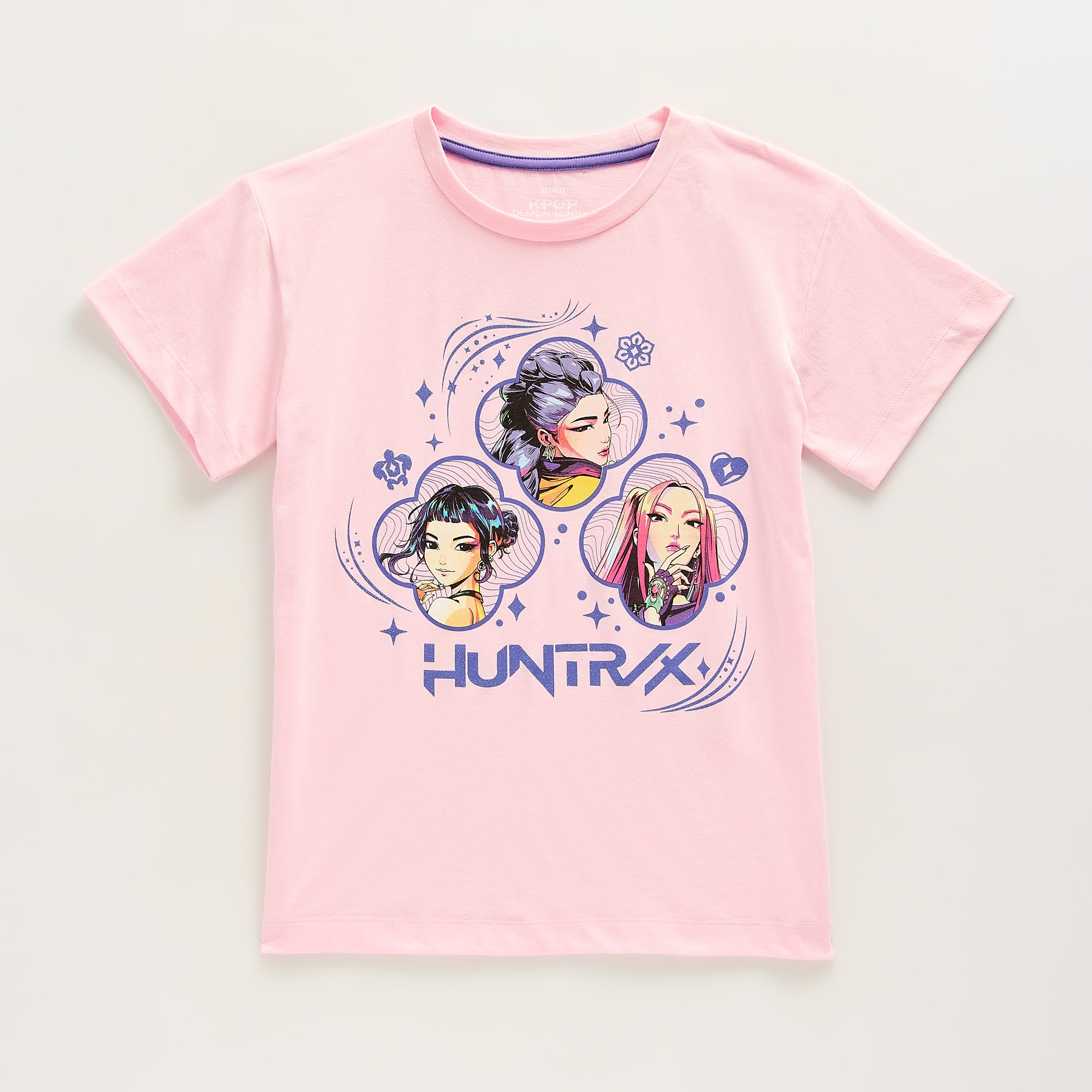 Little & Big Kid Girls Crew Neck Short Sleeve Regular Fit KPOP Demon Hunters Graphic T-Shirt