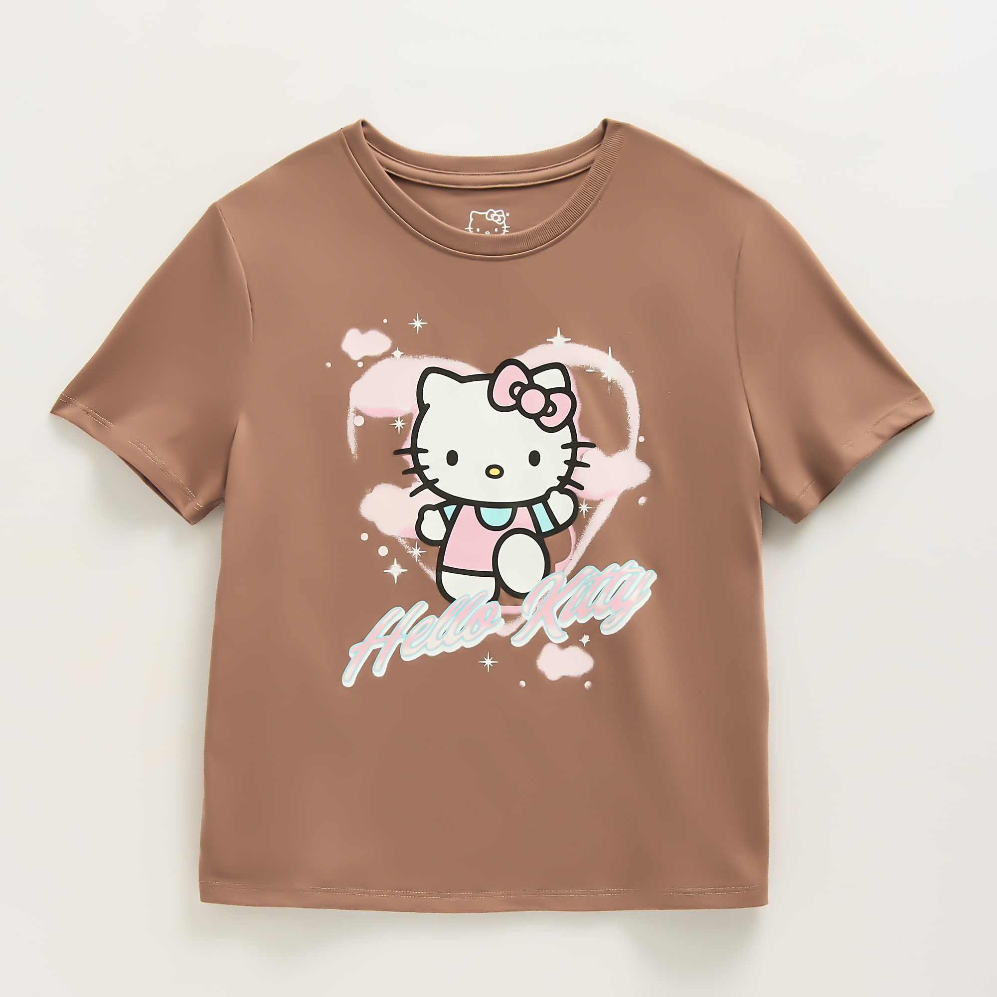 Little & Big Kid Girls Crew Neck Short Sleeve Regular Fit Hello Kitty Graphic T-Shirt