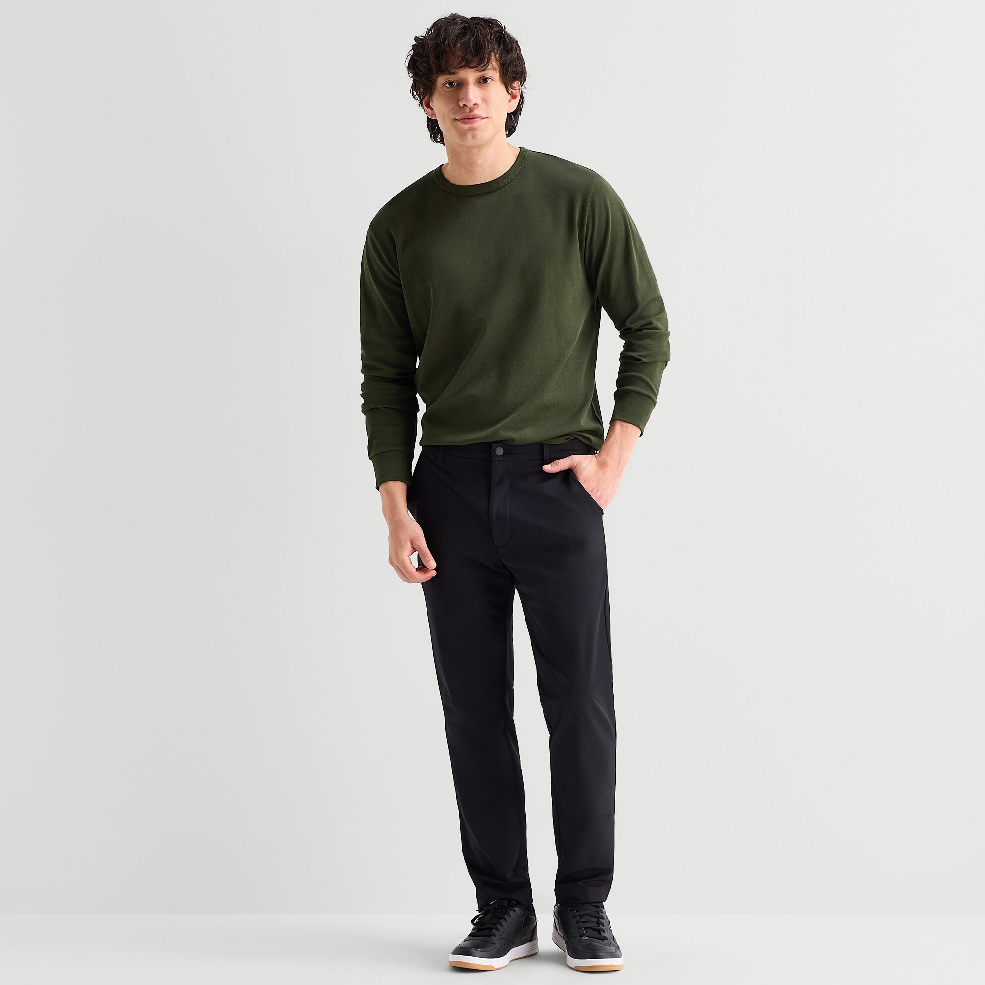 Stylus Mens Round Neck Long Sleeve T-Shirt