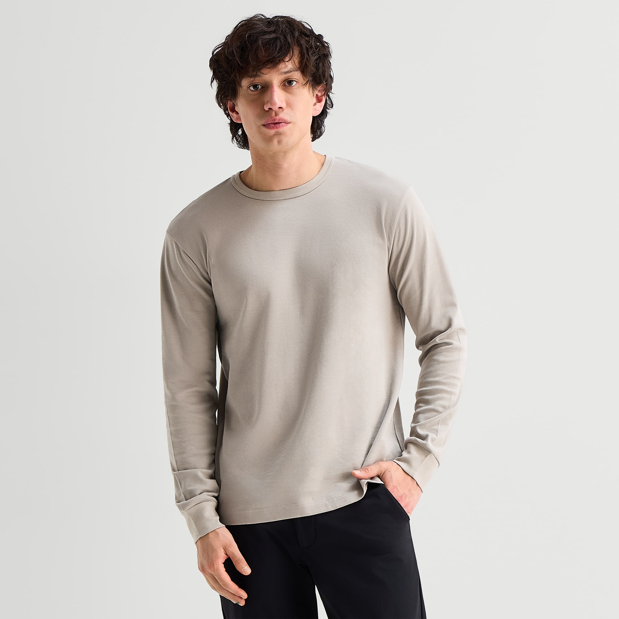 Stylus Mens Round Neck Long Sleeve T-Shirt