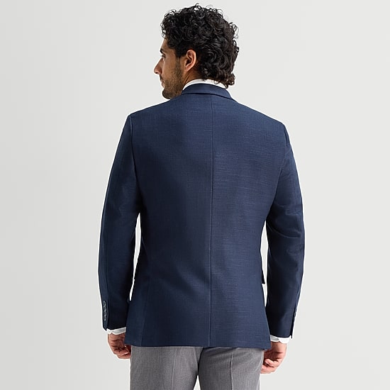 Van Heusen Textured Solid Mens Modern Fit Sport Coat