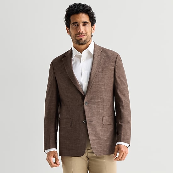 Van Heusen Textured Mens Modern Fit Sport Coat