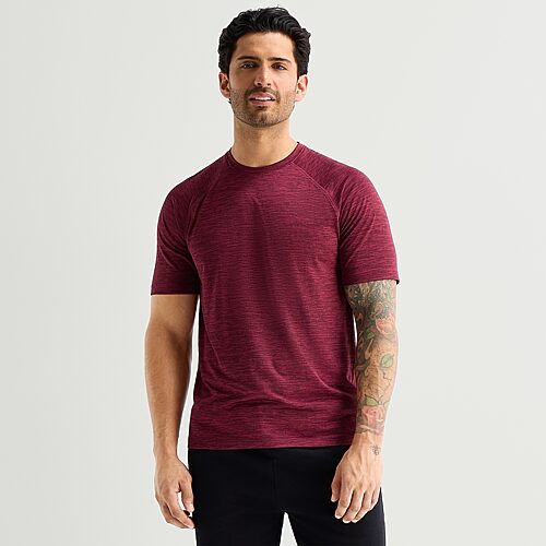 Xersion Everair Mens Crew Neck Short Sleeve Quick Dry Active T-shirt In Red