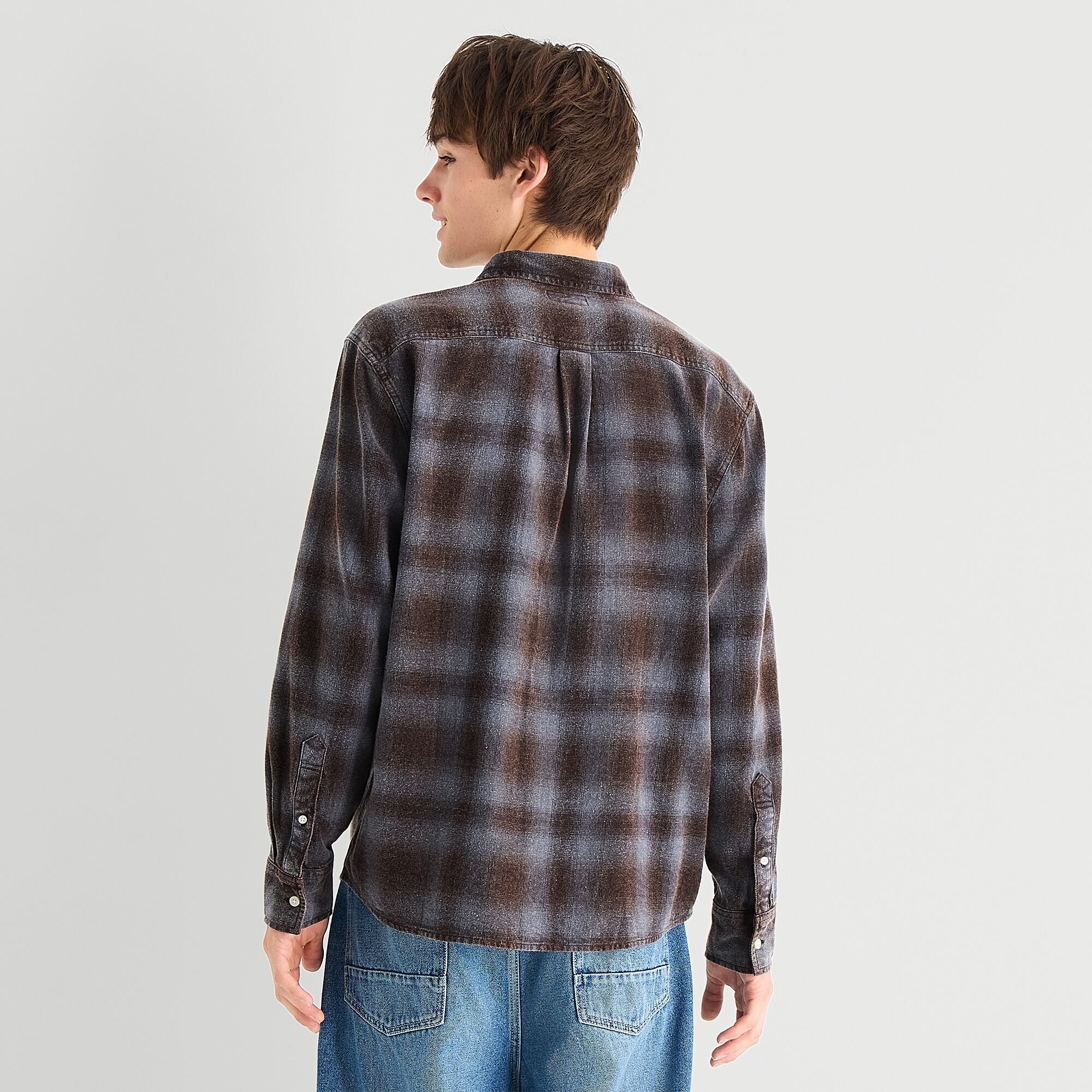 Arizona Mens Long Sleeve Boxy Fit Flannel Shirt
