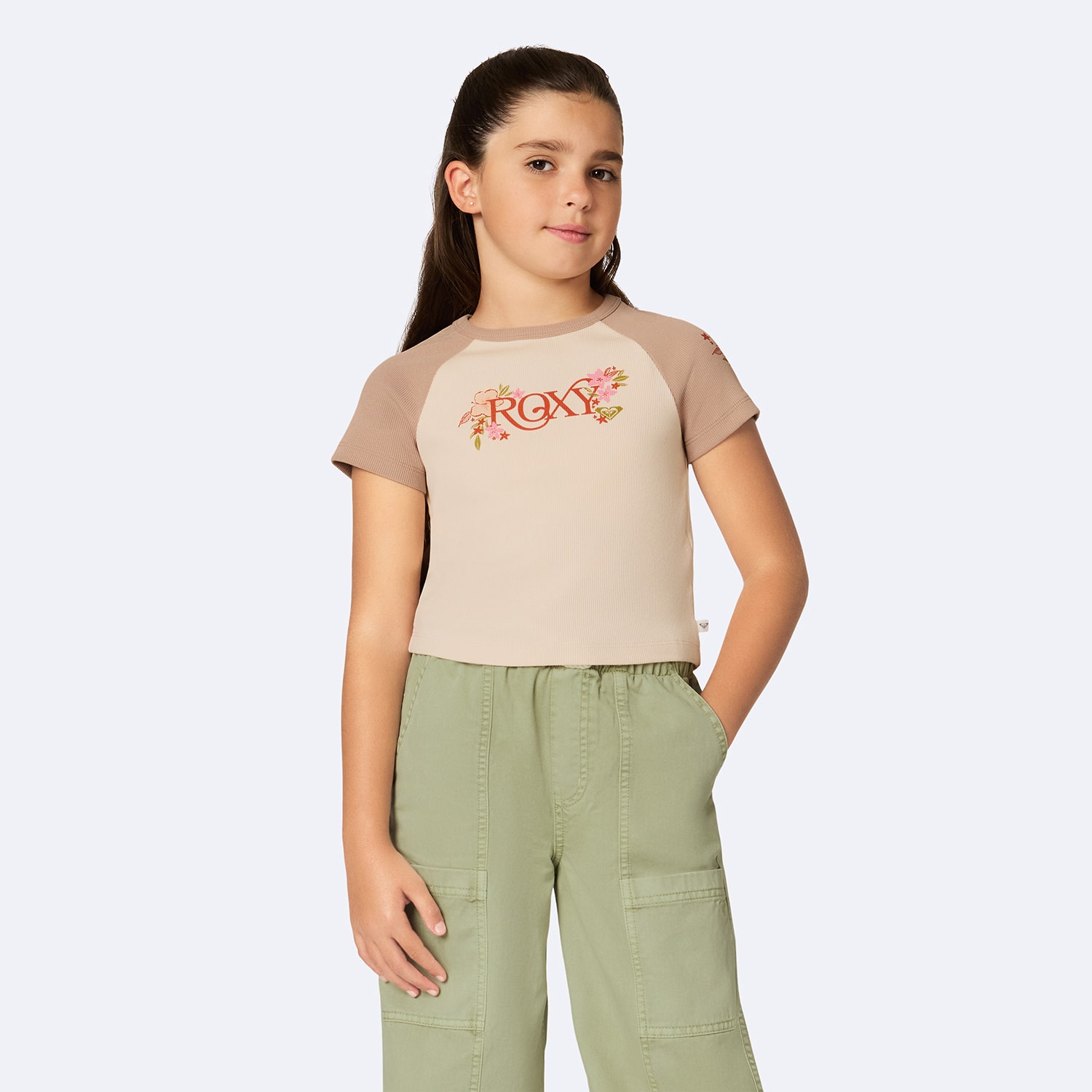 Roxy Big Kid Girls Crew Neck Short Sleeve Regular Fit Graphic T-Shirt