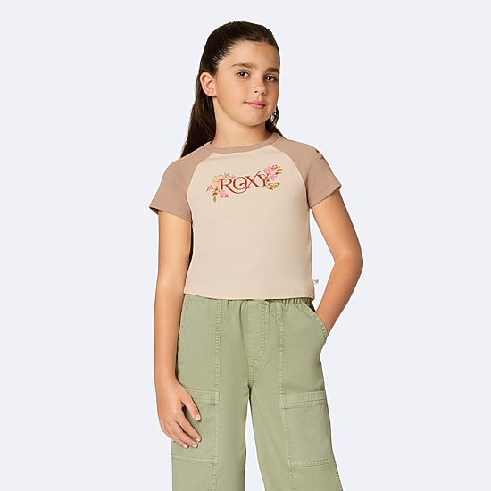 Roxy Big Kid Girls Crew Neck Short Sleeve Regular Fit Graphic T-Shirt