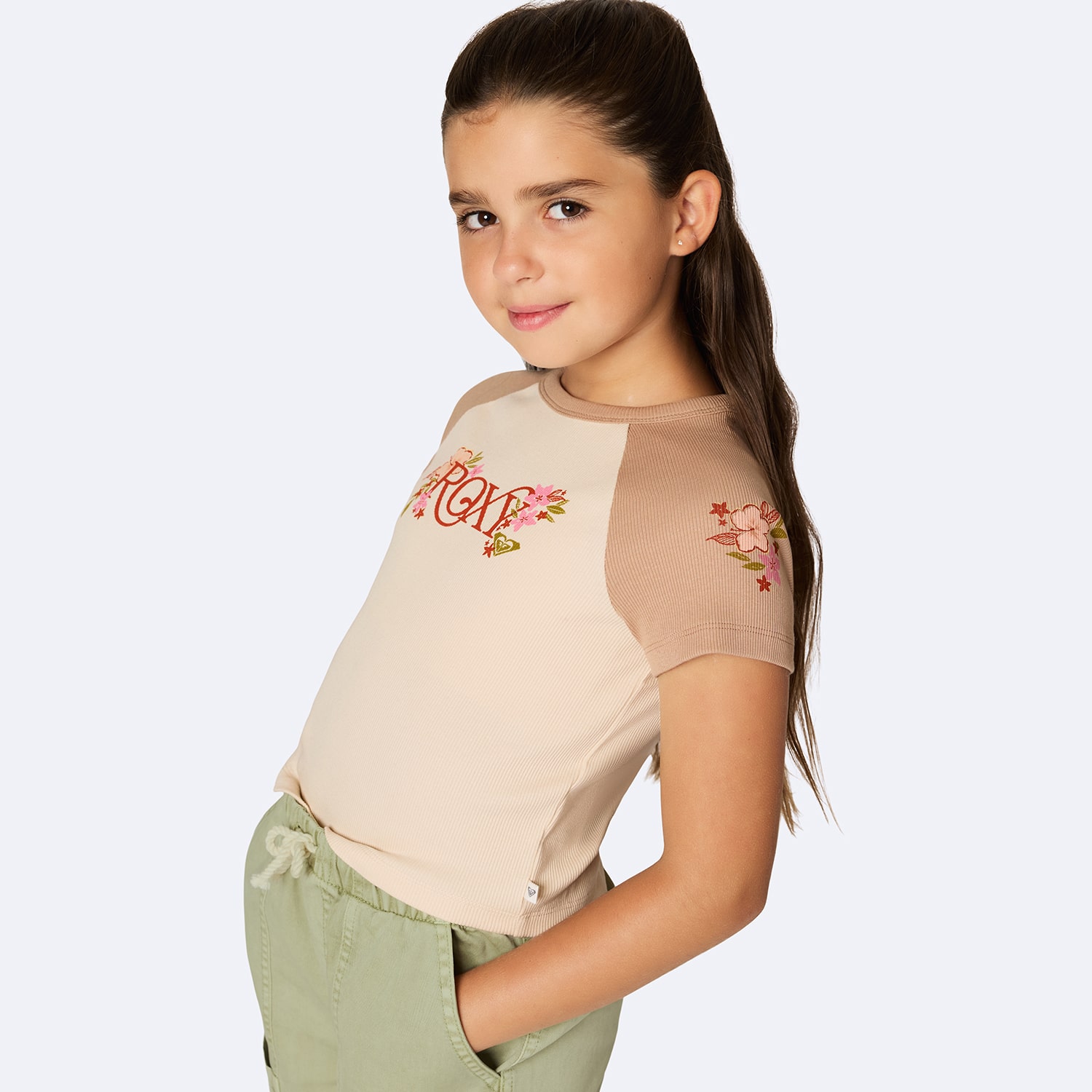 Roxy Big Kid Girls Crew Neck Short Sleeve Regular Fit Graphic T-Shirt