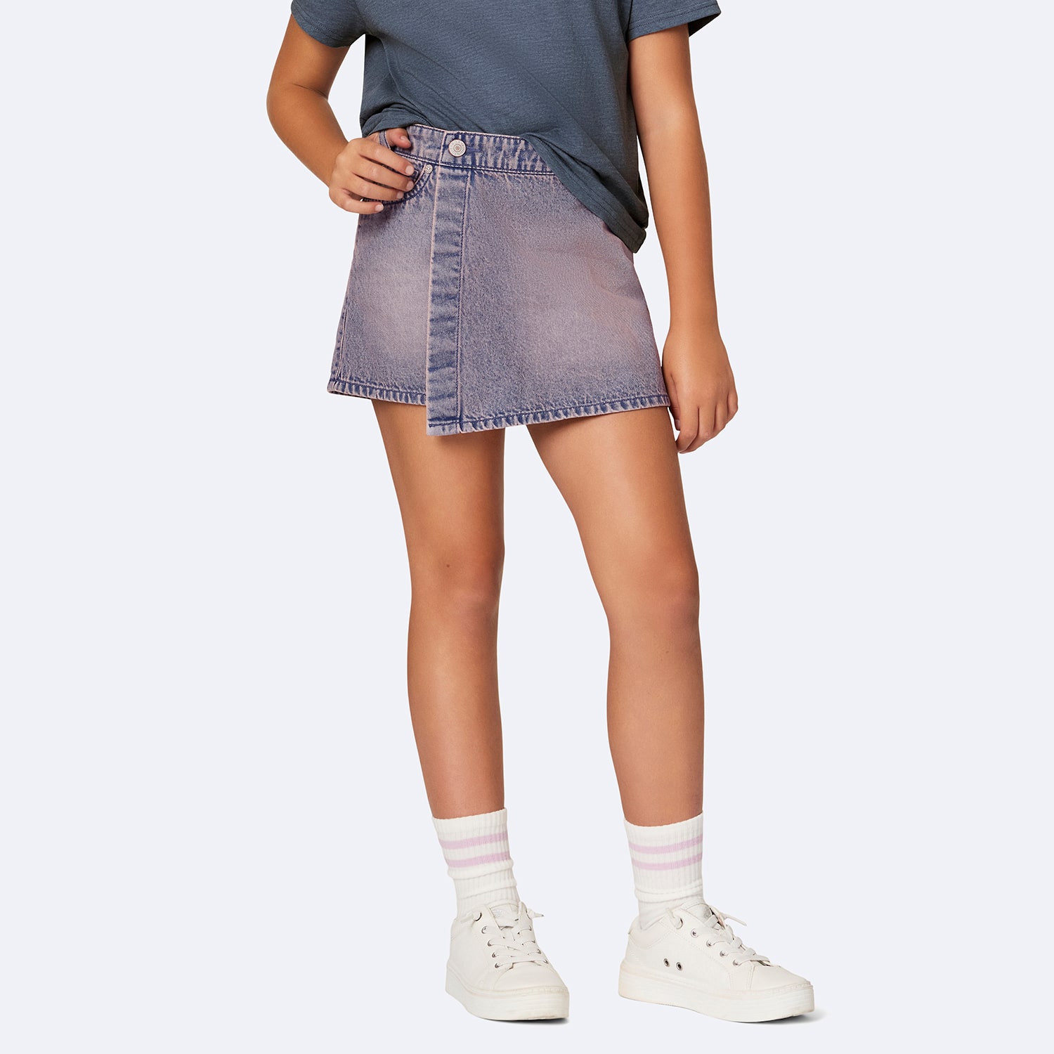 Roxy Big Kid Girls Mid Rise Denim Skort