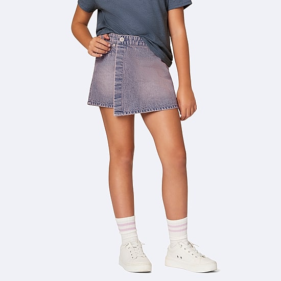Roxy Big Kid Girls Mid Rise Denim Skort