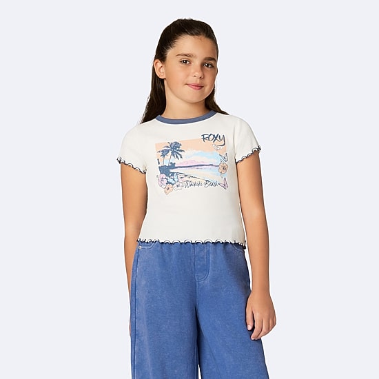 Roxy Big Kid Girls Crew Neck Short Sleeve Regular Fit Graphic T-Shirt