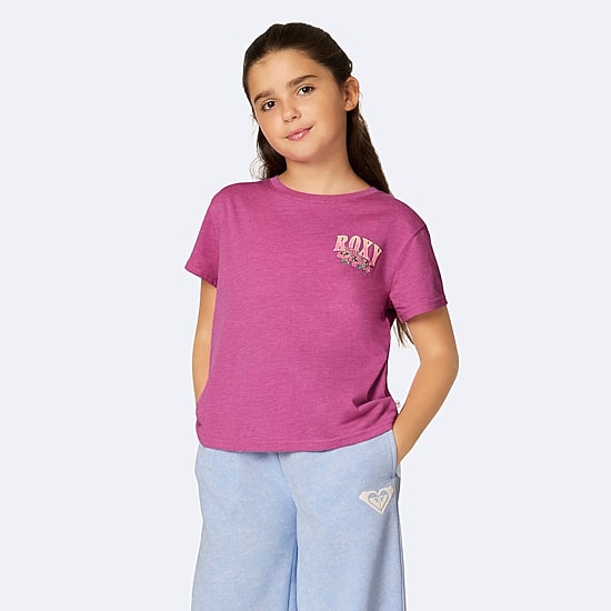 Roxy Big Kid Girls Crew Neck Short Sleeve Regular Fit Graphic T-Shirt