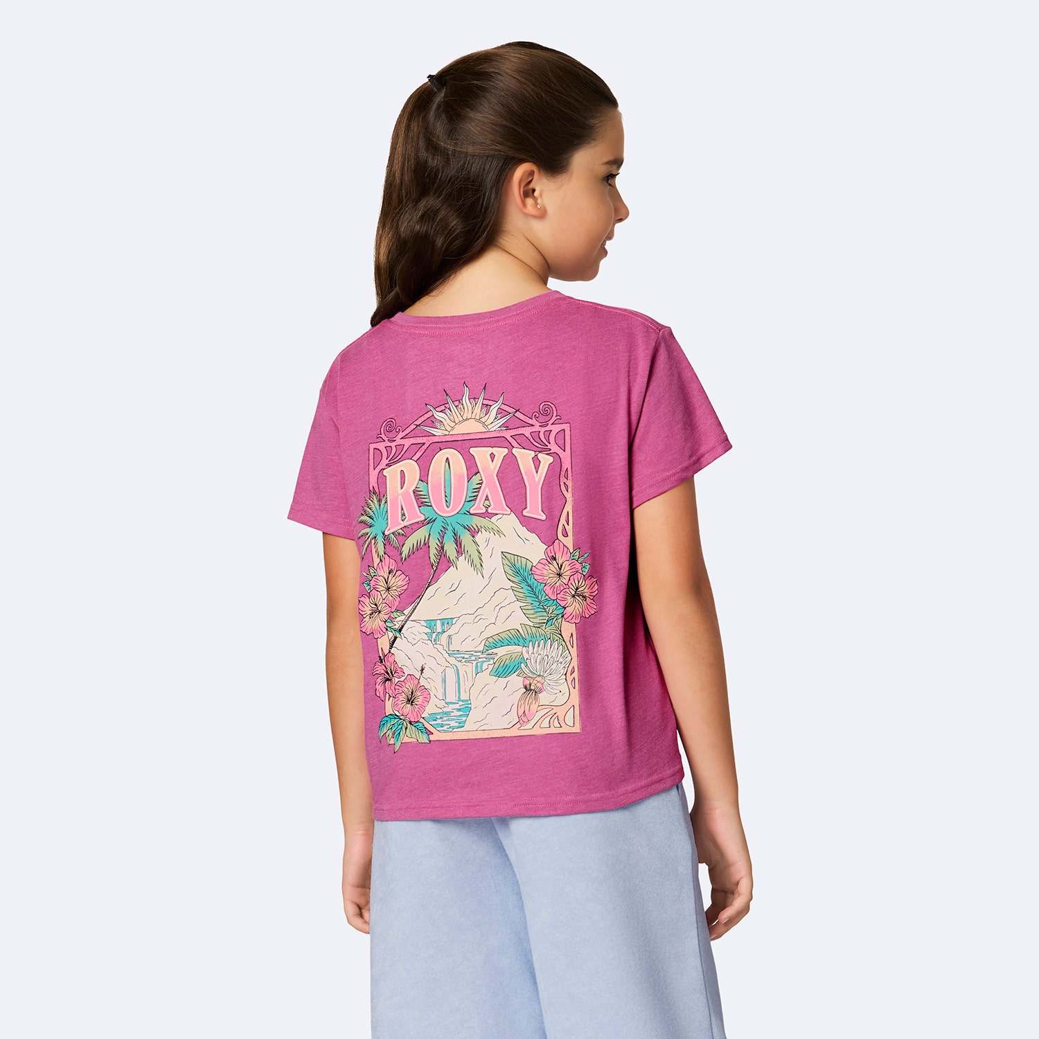 Roxy Big Kid Girls Crew Neck Short Sleeve Regular Fit Graphic T-Shirt