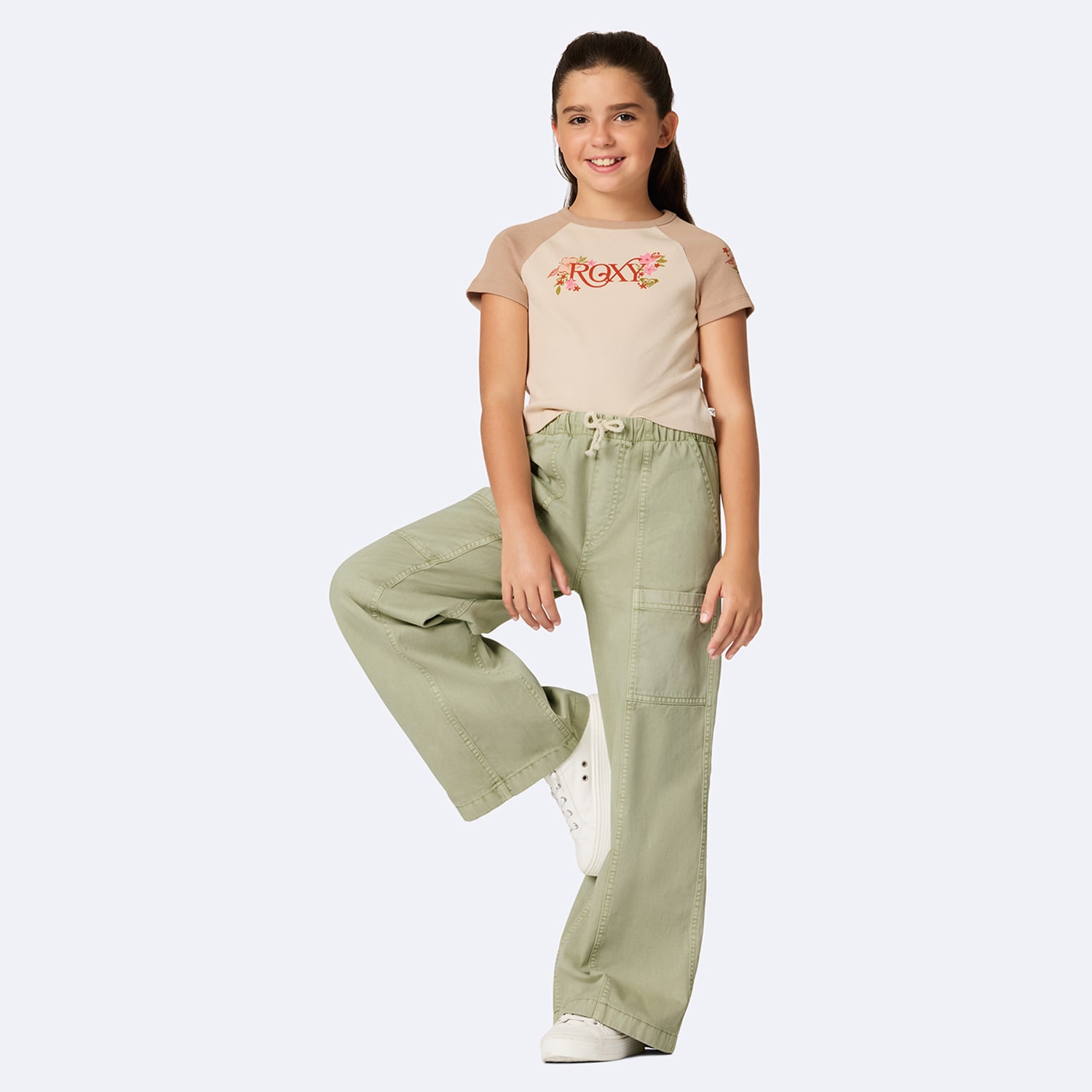 Roxy Big Kid Girls Mid Rise Wide Leg Loose Fit Pull-On Pant