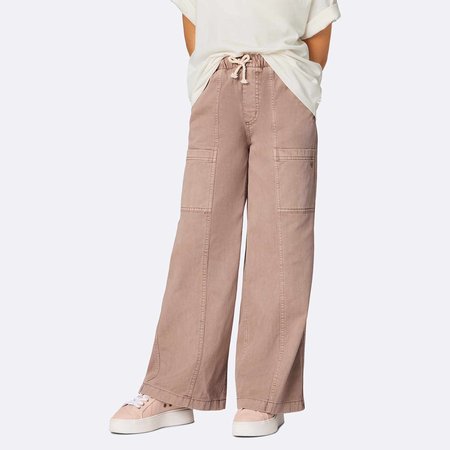 Roxy Big Kid Girls Mid Rise Wide Leg Cargo Pant