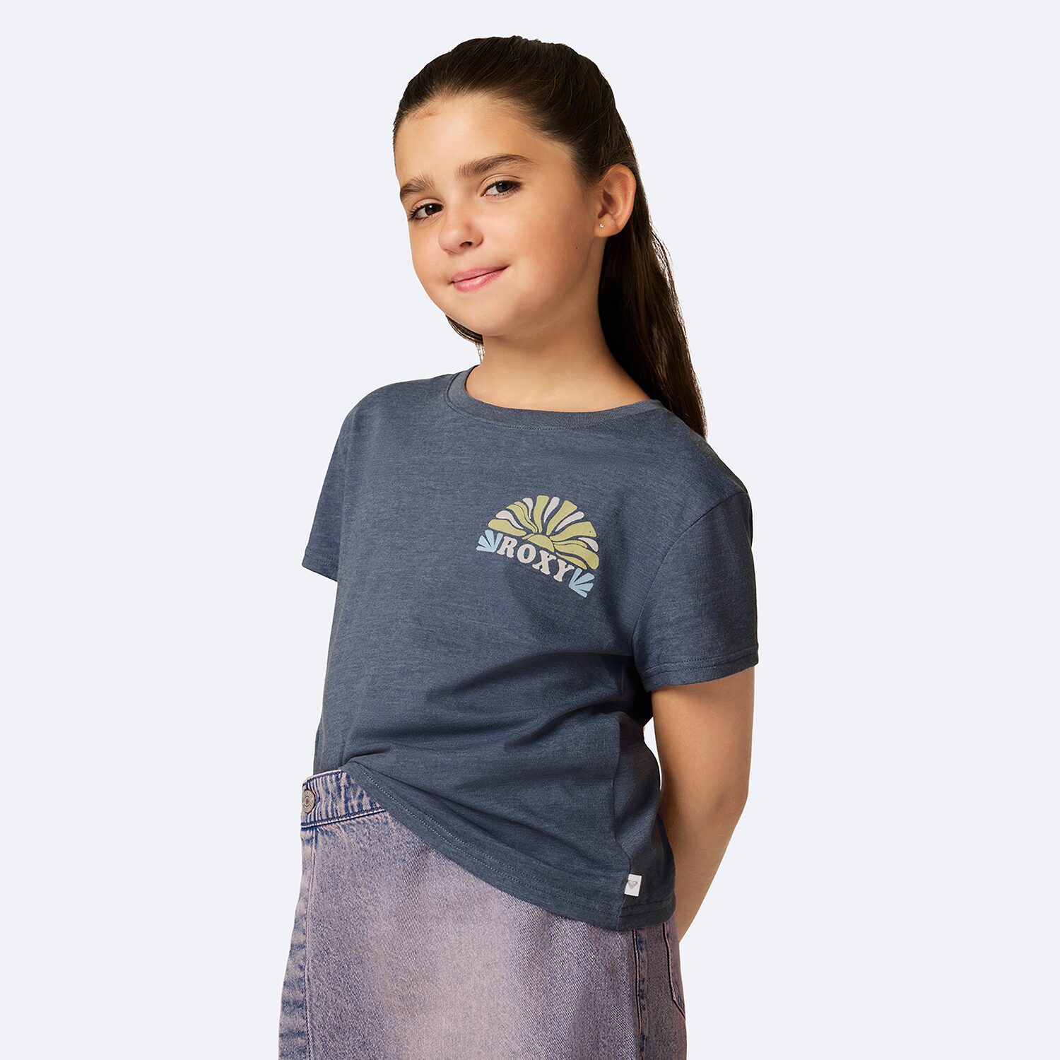 Roxy Big Kid Girls Crew Neck Short Sleeve Regular Fit Graphic T-Shirt