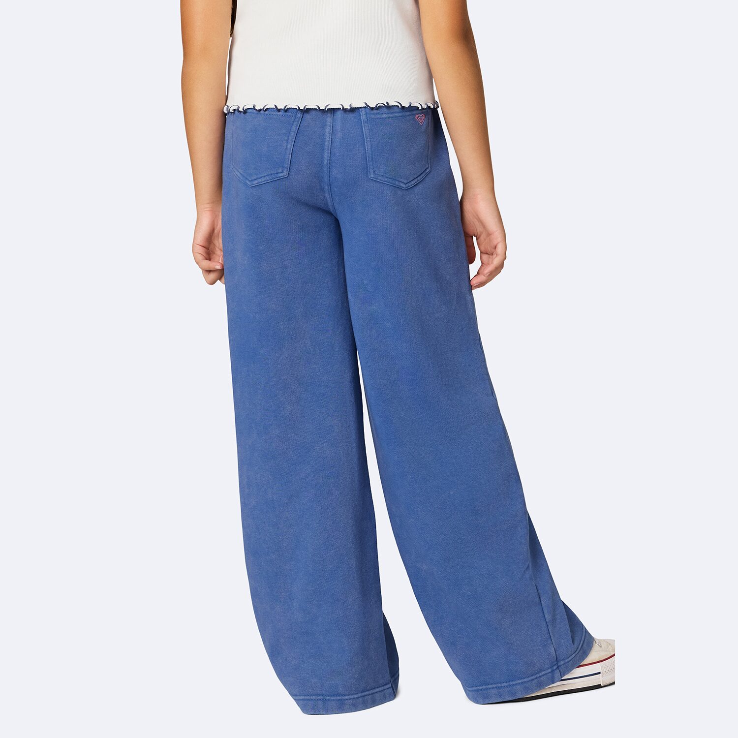 Roxy Big Kid Girls Mid Rise Wide Leg Loose Fit Fleece Pull-On Pant