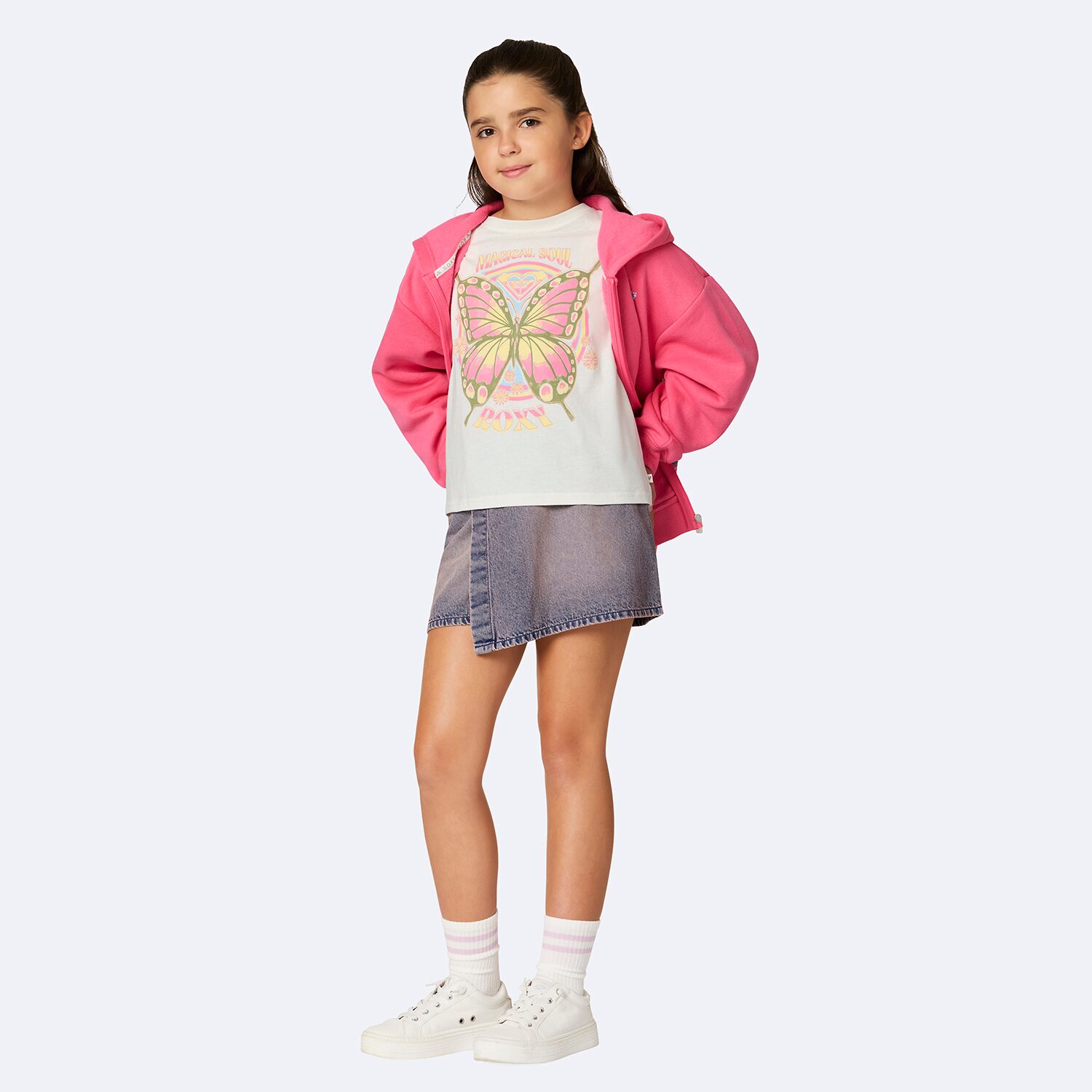 Roxy Big Kid Girls Crew Neck Short Sleeve Regular Fit Graphic T-Shirt
