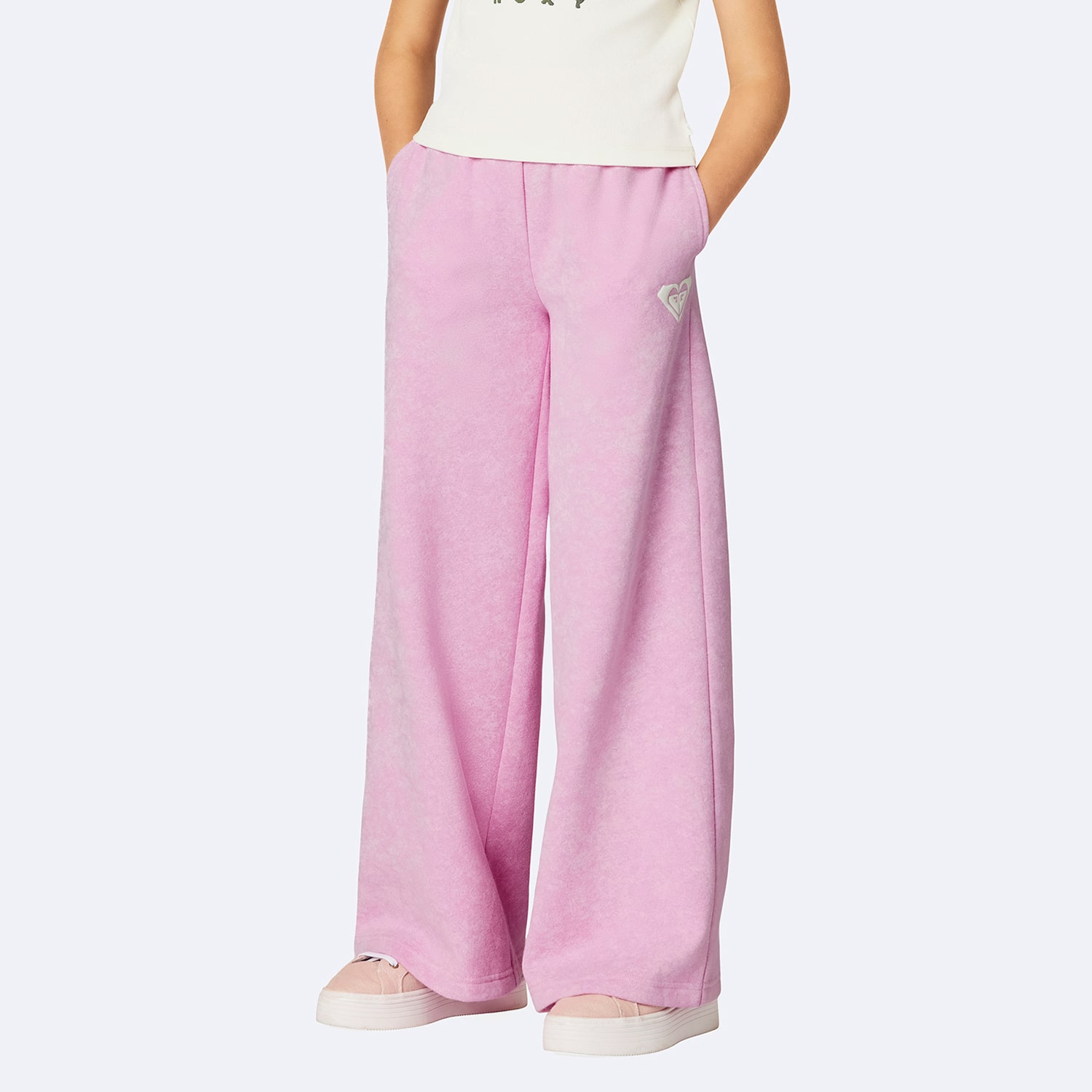 Roxy Big Kid Girls Wide Leg Regular Fit Fleece Kids Pull-On Pant